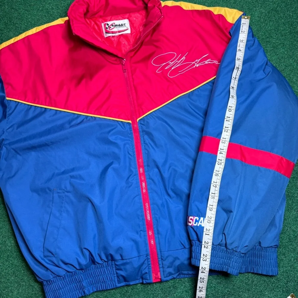 Vintage Jeff Gordon Multi Color Chase Authentics 90s Nascar Large Puffer Jacket